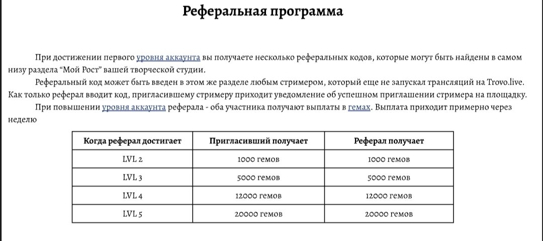 Описание реферальной программы