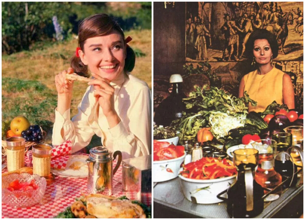 Одри Хепберн и Софи Лорен