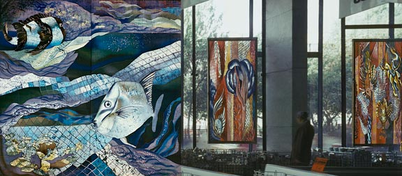  Панно в интерьере магазина Океан