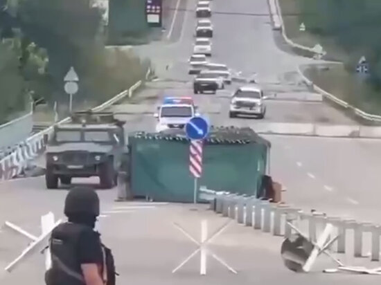     Проезд колонны МАГАТЭ. Фото: Кадр из видео.