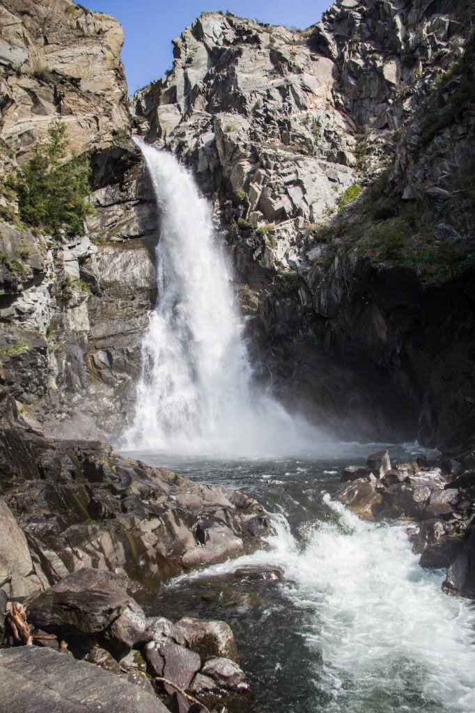Вторая ступень водопада Куркуре. Долина Чулышмана, август 2014. 
