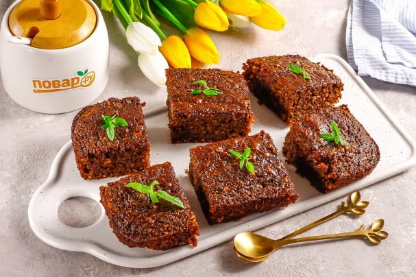 ПП-брауни из кабачка и овсянки