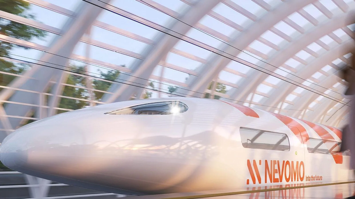 Проект будущего поезда MagRail.источник: Nevomo.