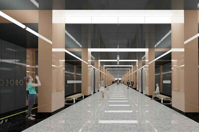    Проект станции метро «Лианозово» салатовой ветки © Комплекс градостроительной политики и строительства города Москвы