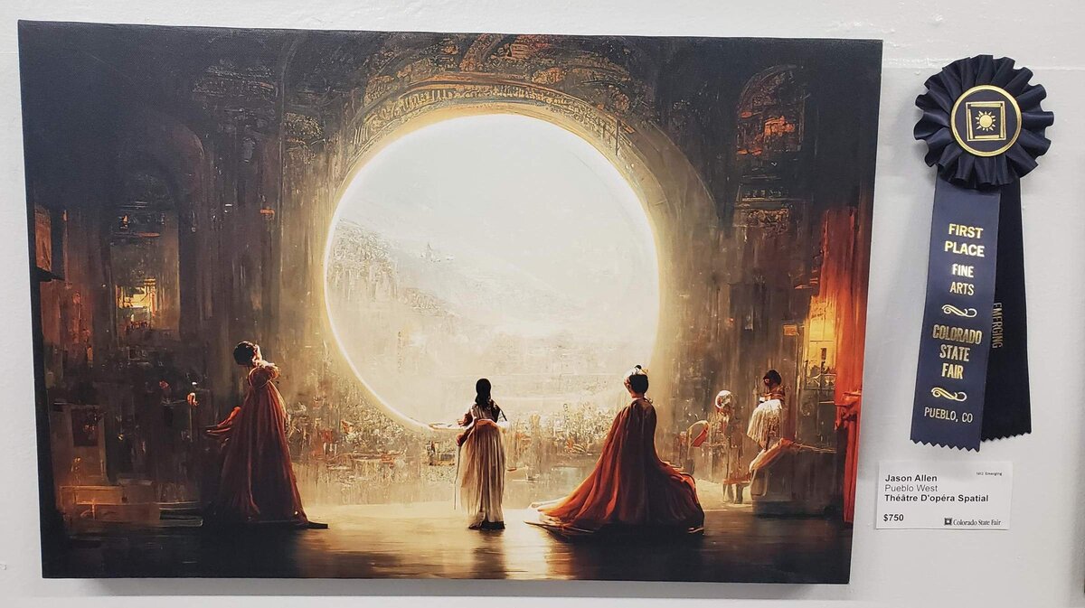 Картина Джейсона Аллена «Théâtre D'opéra Spatial», созданная с помощью нейросети Midjourney / Изображение: Discord / Jason Allen