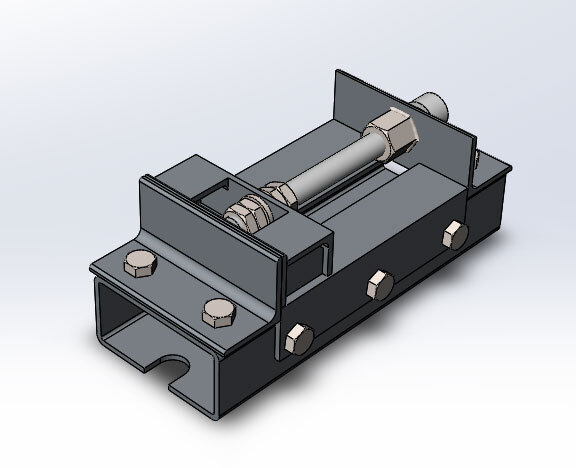 Сборка мини тисков из металлопрофиля в SolidWorks.