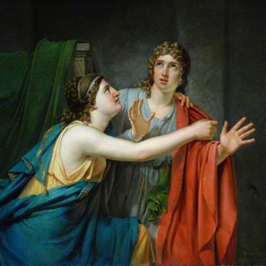 Phaedra and Hippolytus. 1819. Jozef Geirnaert. Belgian 1791-1859. Фото с сайта https://thumbnailer.mixcloud.com/unsafe/900x900/extaudio/1/9/c/7/9ff8-d016-4ee7-81b5-cb23d11a7a4e