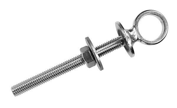 На таких крепежах держатся цепи наших качелей.