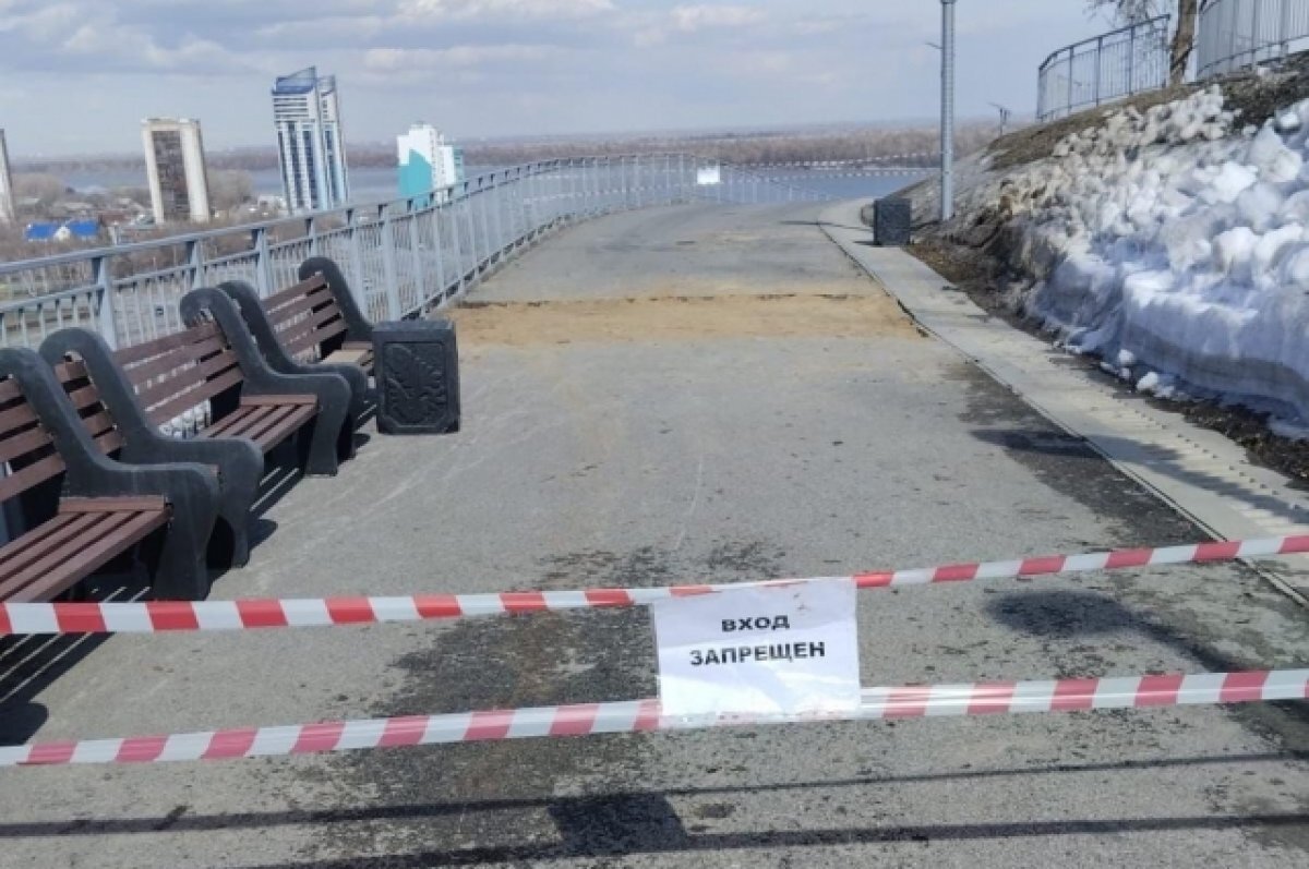    В Нагорном парке Барнаула начали восстанавливать террасу