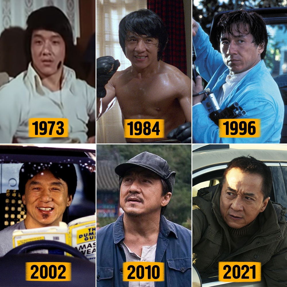 Джеки Чан в разные годы