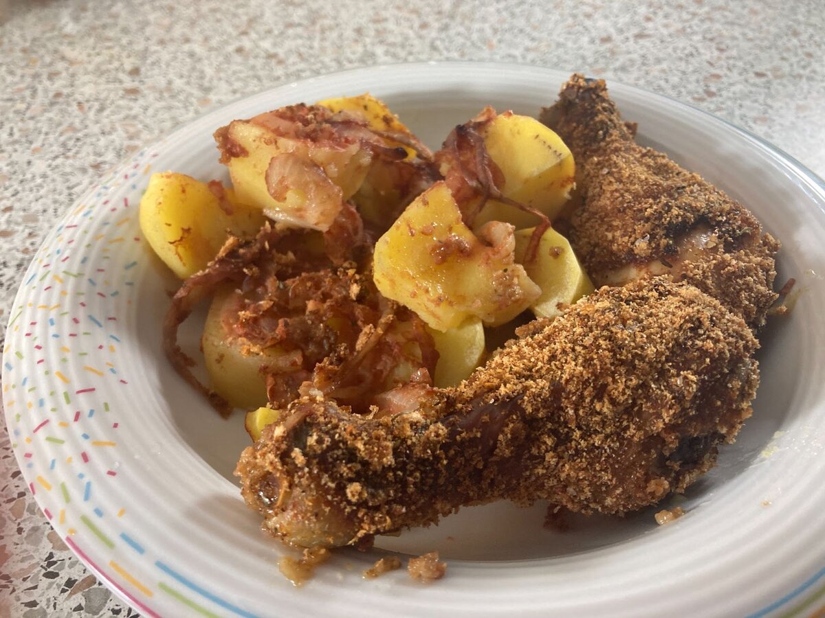 Курица с Картошкой в духовке, Простое Блюдо с картофелем