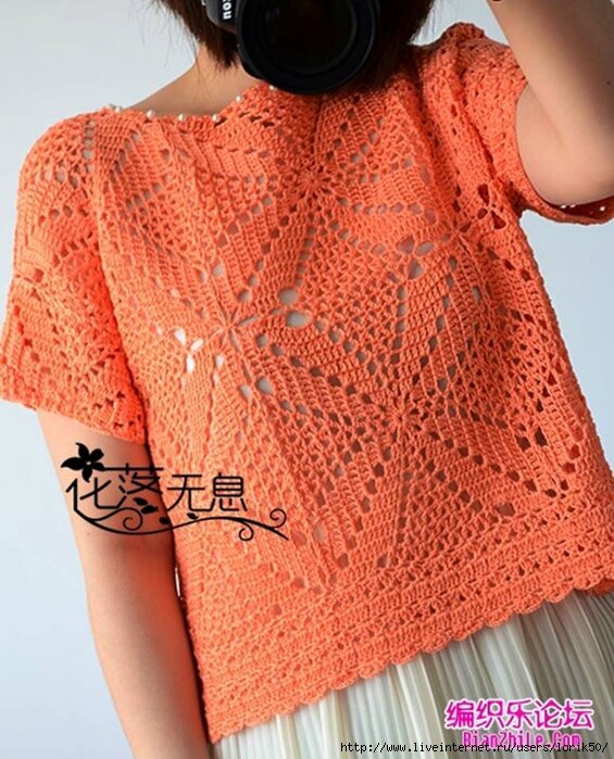 Как связать randevu-rest.ruка летняя - 1 часть - Crochet blouse summer - вязание крючком из мотивов