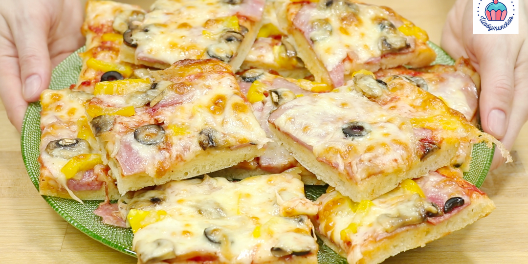 Пицца "Семейная": на пышном тесте и на весь противень, как раньше!