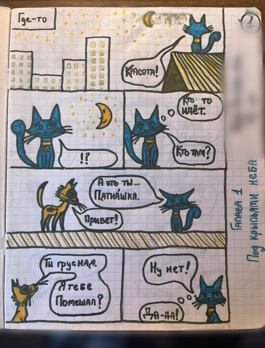  Кити любит смотреть на звёзды