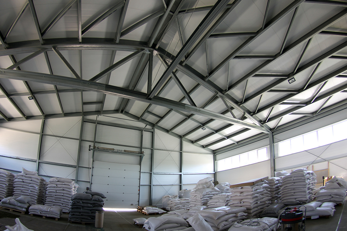 ЛСТК каркас внутри складского здания