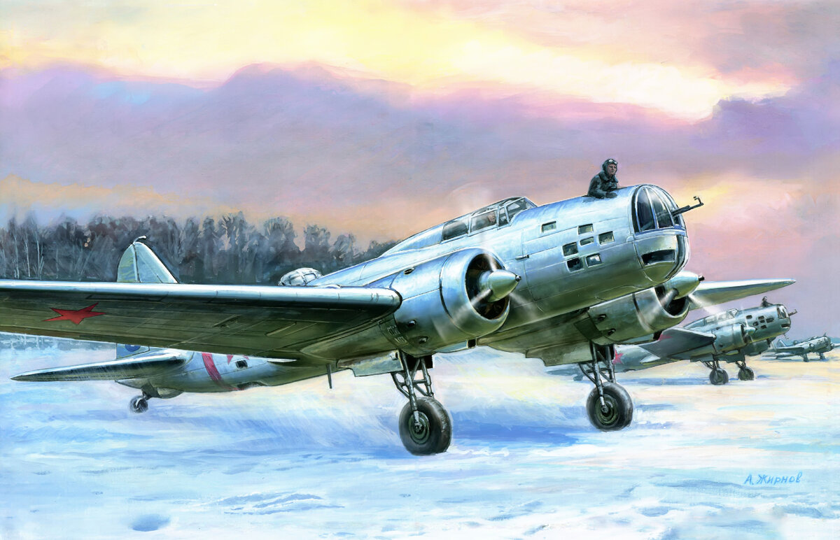 Рисунок самолета ДБ-3 (для заставки). Источник фото: http://warwall.ru/ 