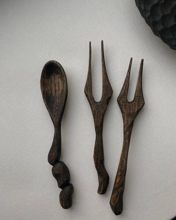 Столовые приборы выполненные из дерева