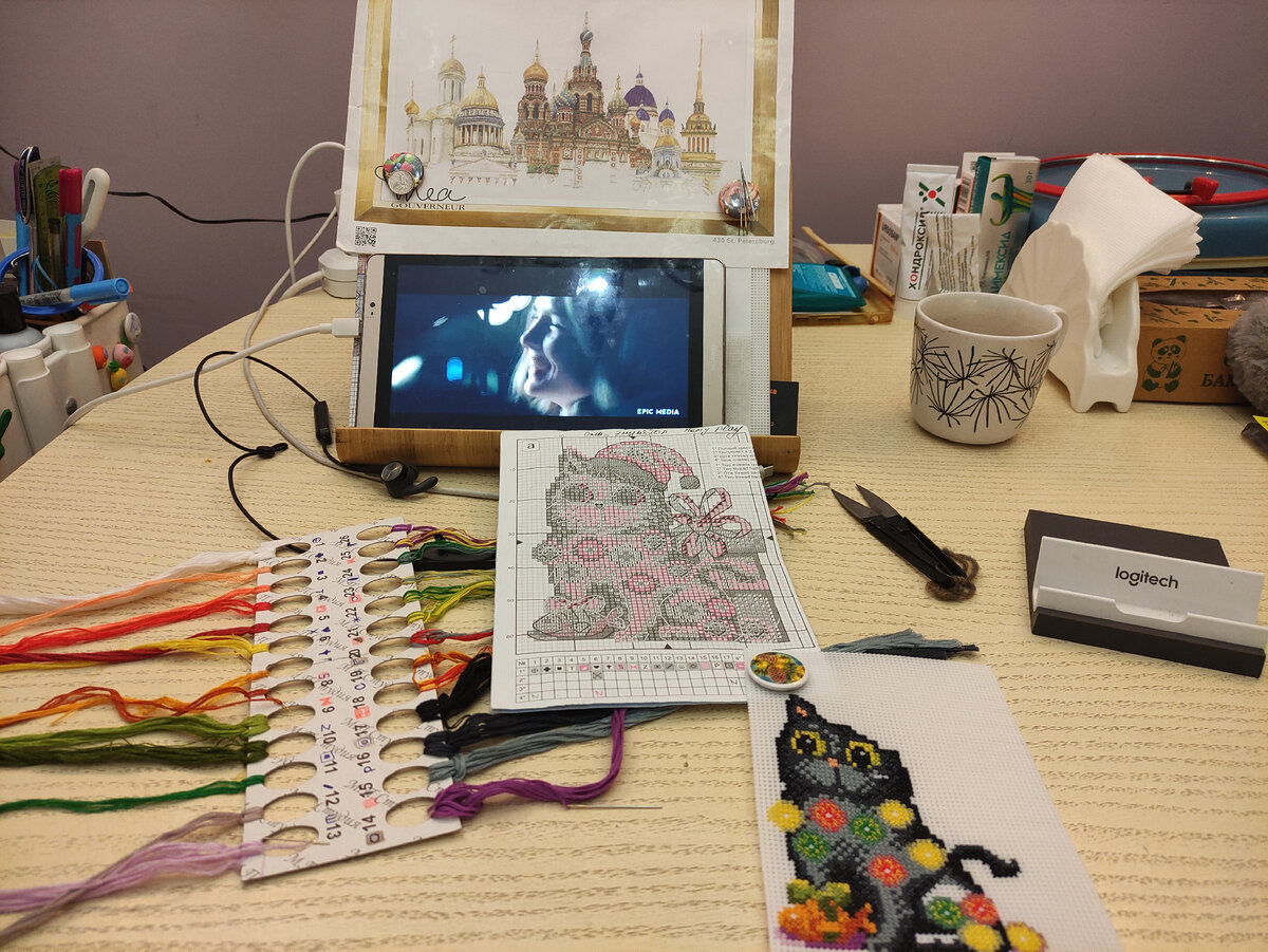 Вышивальное место на кухне