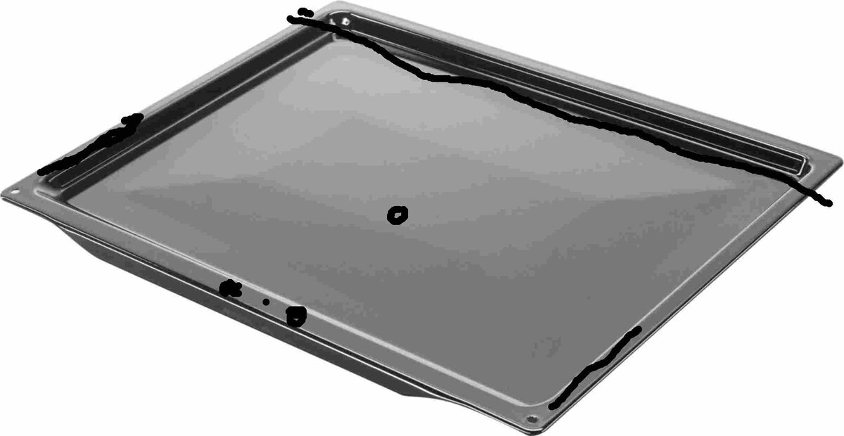 Ковш будущей лопаты. Разрезы и отверстия.