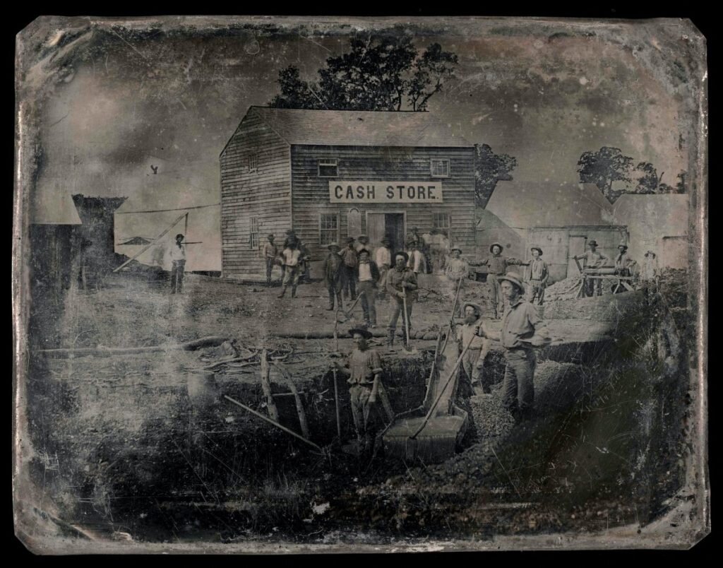 Дагерротип города. Дагерротипы паровых мельниц. Дагерротипы биржи. Золотая лихорадка в Австралии в 1850-1860.