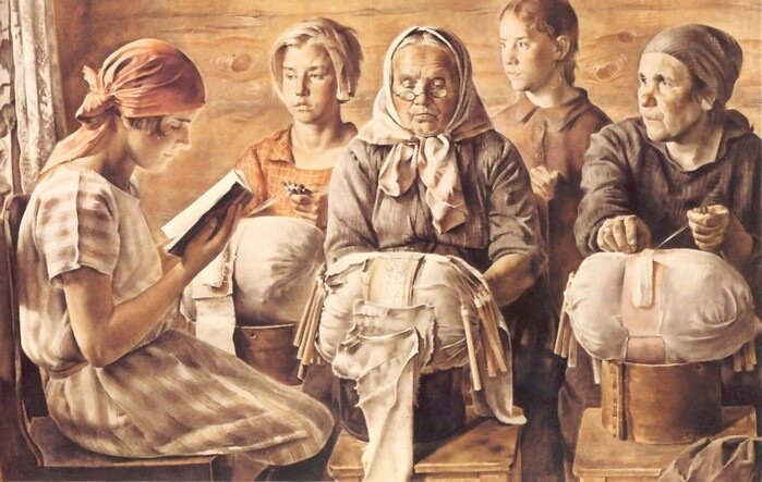 В 1928 году народным художником РСФСР Е.А. Кацманом написана картина «Калязинские кружевницы» (ГТГ).