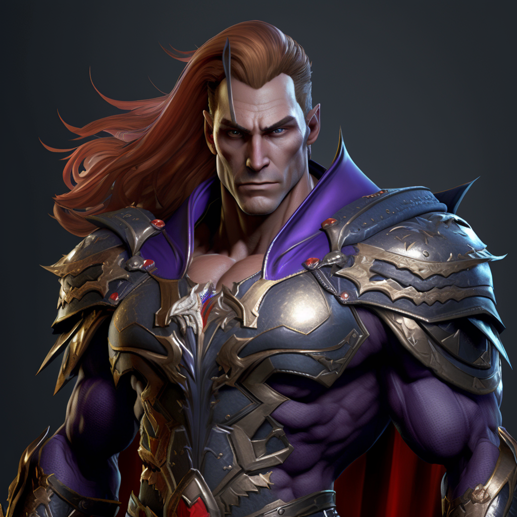 KAEL in the game RAID Shadow Legends hyper-realistic