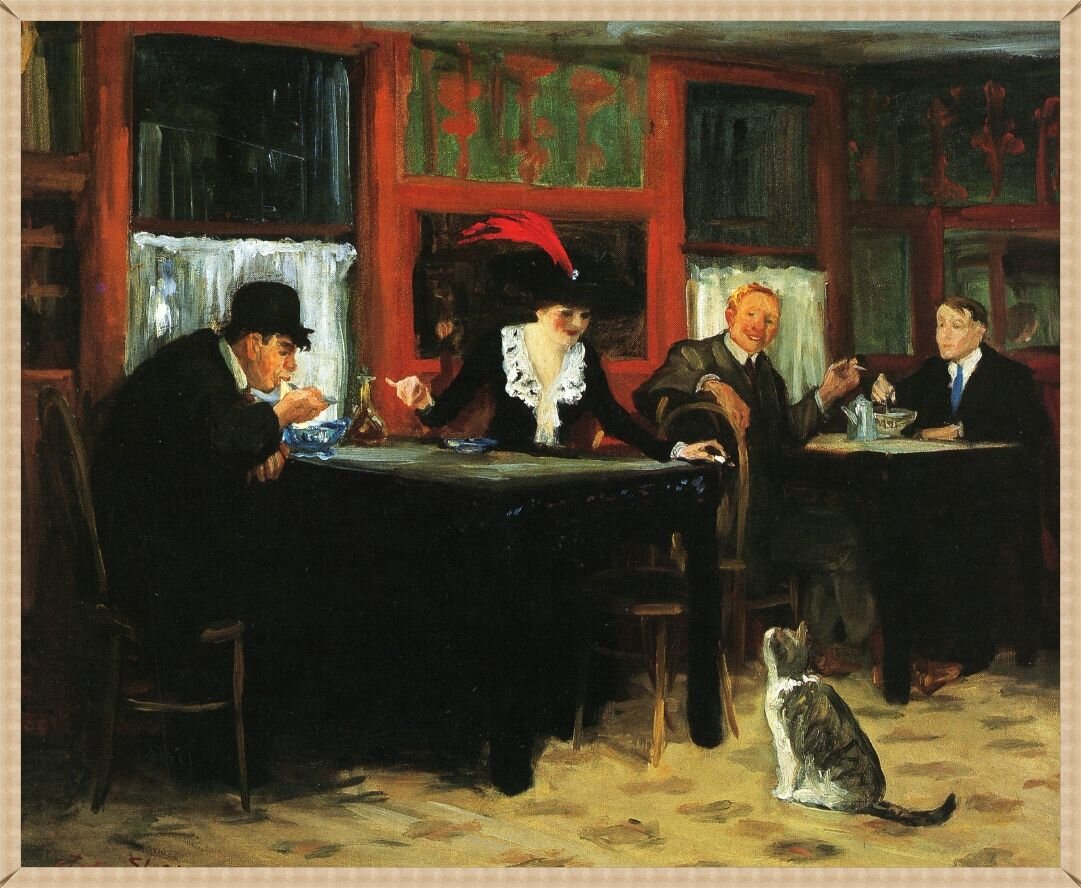 John French Sloan. Китайский ресторан.
