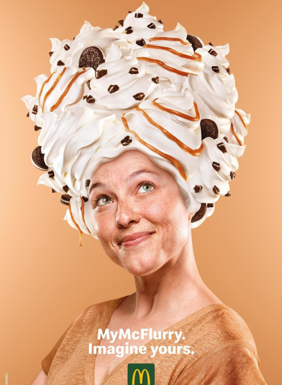  McDonald’s (рус. Макдо́налдс) — американская корпорация, работающая в сфере общественного питания, крупнейшая в мире сеть ресторанов быстрого питания, работающая по системе франчайзинга. Компания основана в 1940 году братьями Диком и Маком Макдоналдами (первый ресторан открылся в Сан-Бернардино, Калифорния).   McDonald's: «Мой McFlurry. Представь свой» I Агентство: TBWA, Лиссабон, Португалия (июнь 2019 г.)
