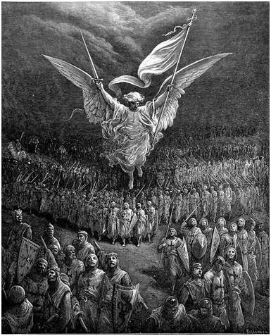 Г. Доре. Ангел, ведущий крестоносцев в Иерусалим.