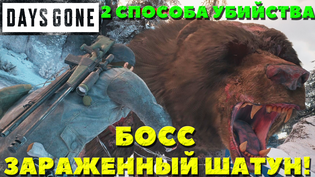 Days Gone(Жизнь После) - Выживание 2! Босс Зараженный Медведь-Шатун! 2  способа убийства!