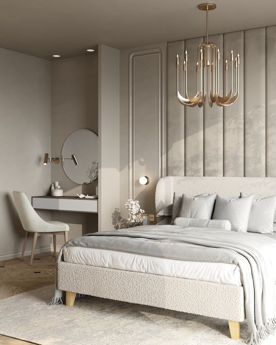 Современная мебель SKDESIGN в трендовой буклированной обивке: белая кровать LULU и кресла SPIN