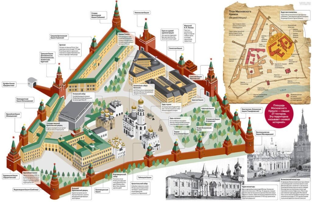 Карта исторических зданий москвы