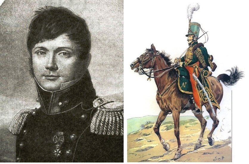 Жан-Батист-Антуан-Марселен де Марбо, командир 23-го конно-егерского полка, в 1812 г., и 7-го гусарского в 1814 г.
