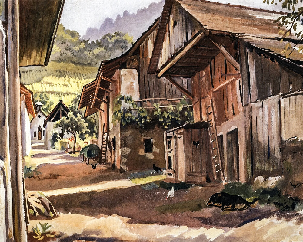 Зинаида Серебрякова "Альпы. Деревня в Савойе". Источник: https://artchive.ru/zinaidaserebriakova