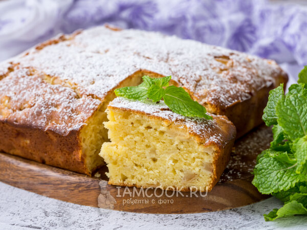 пирог на кислом молоке с яблоками | Дзен