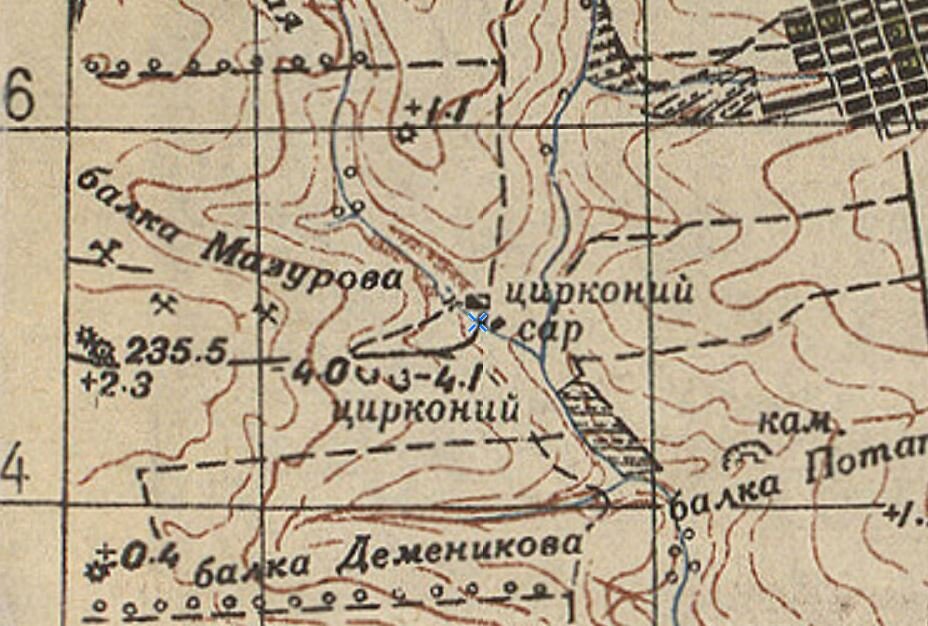 фрагмент карты 1943 года
