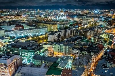    Вид на вечернюю Москву © Сайт мэра Москвы