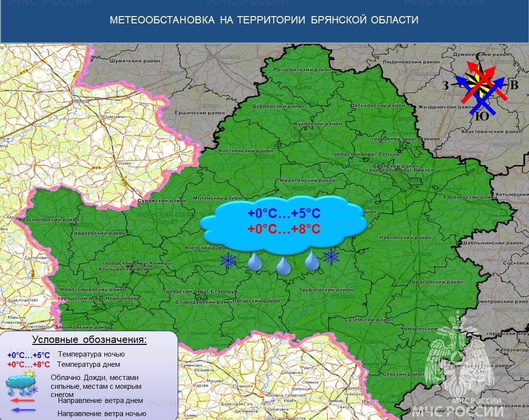    Штормовой ветер и ливень со снегом пообещали синоптики жителям Брянской области 29 марта avchernov