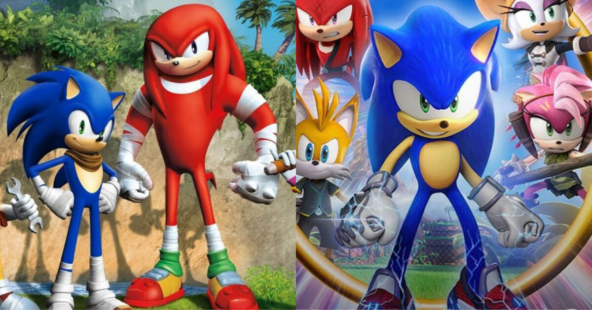 Слева «Sonic Boom», справа «Sonic Prime».