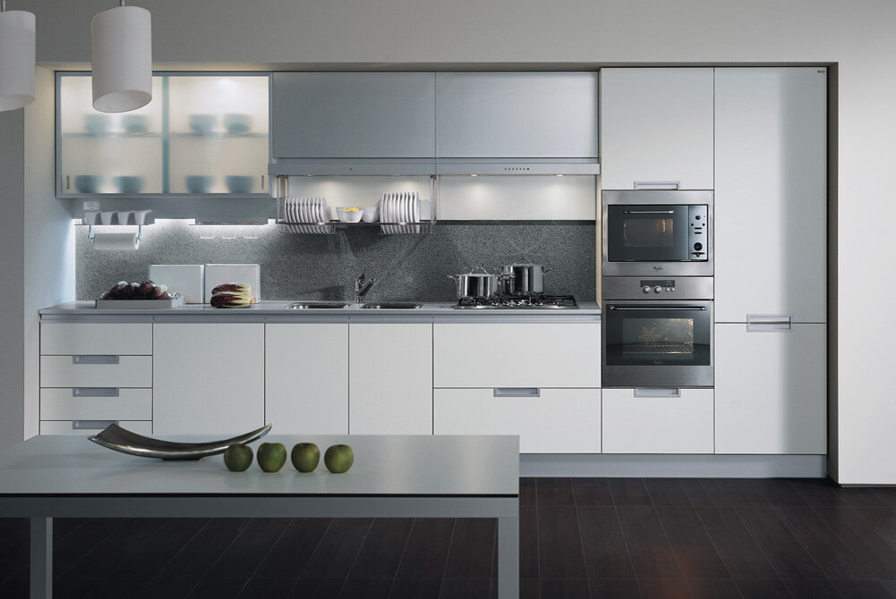 кухни с прямыми линиями