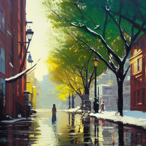 Весна. Тает снег.