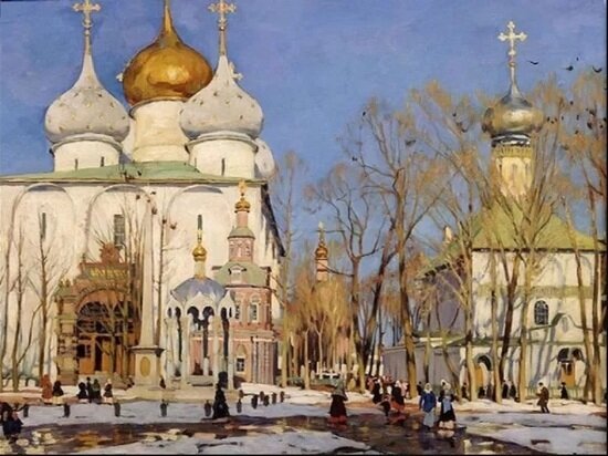     "День Благовещания". К.Ф. Юон. 1922 год.
