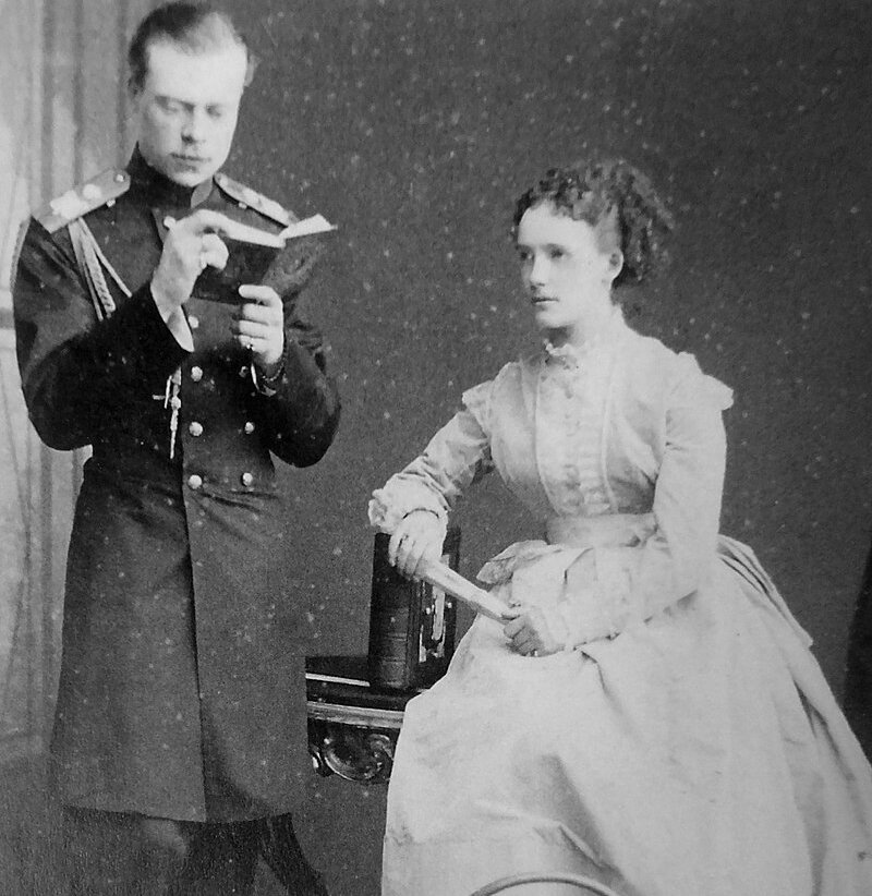 Александр со своей супругой Евгенией, 1870-е годы