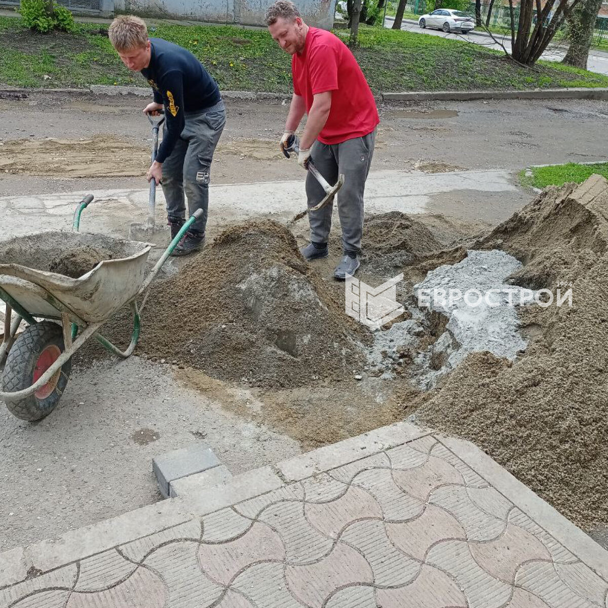 Технология укладки брусчатки на бетонное основание