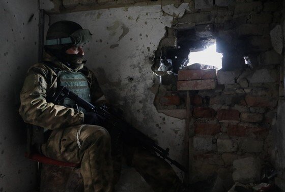    Военнослужащий ВС РФ во время выполнения задач СВО