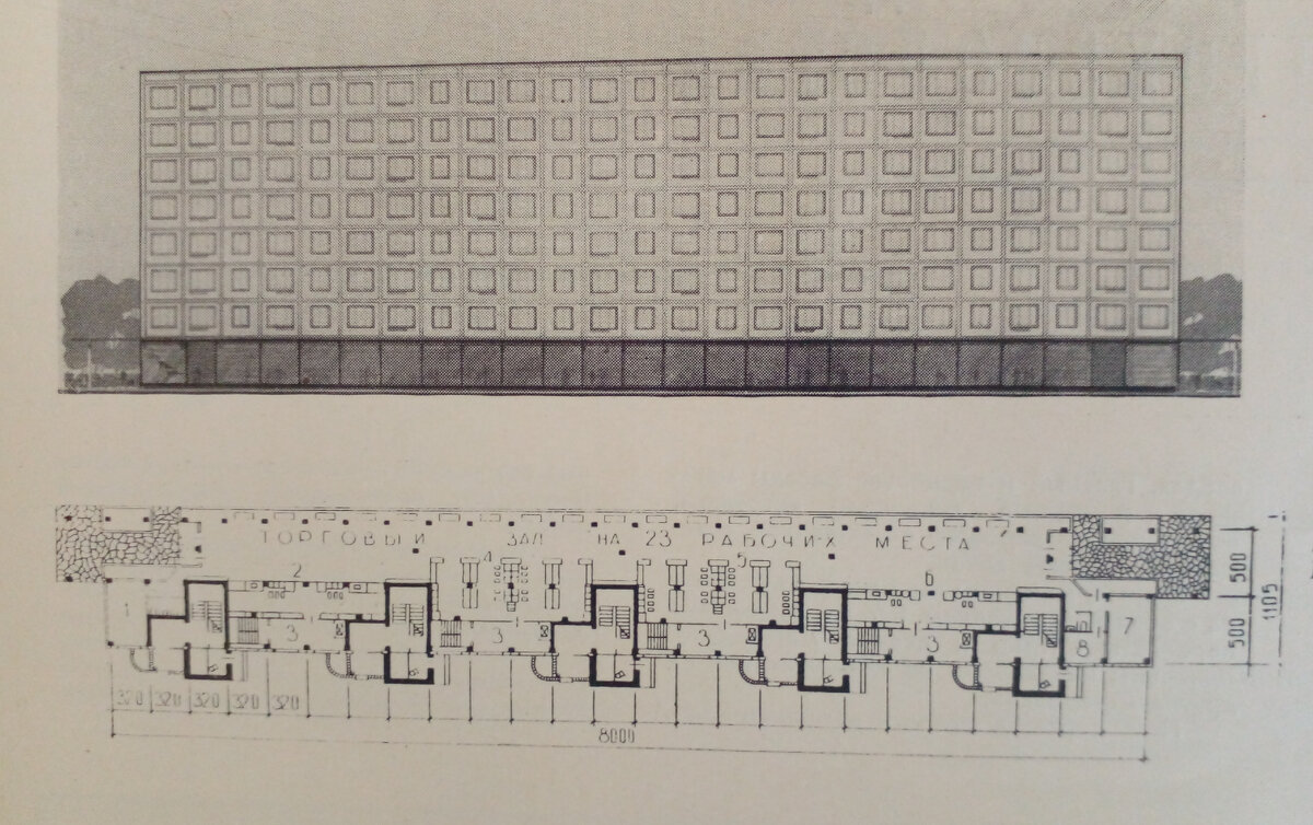 Восьмиэтажные дома серии К-7 с магазинами | Типовая уникальность | Дзен