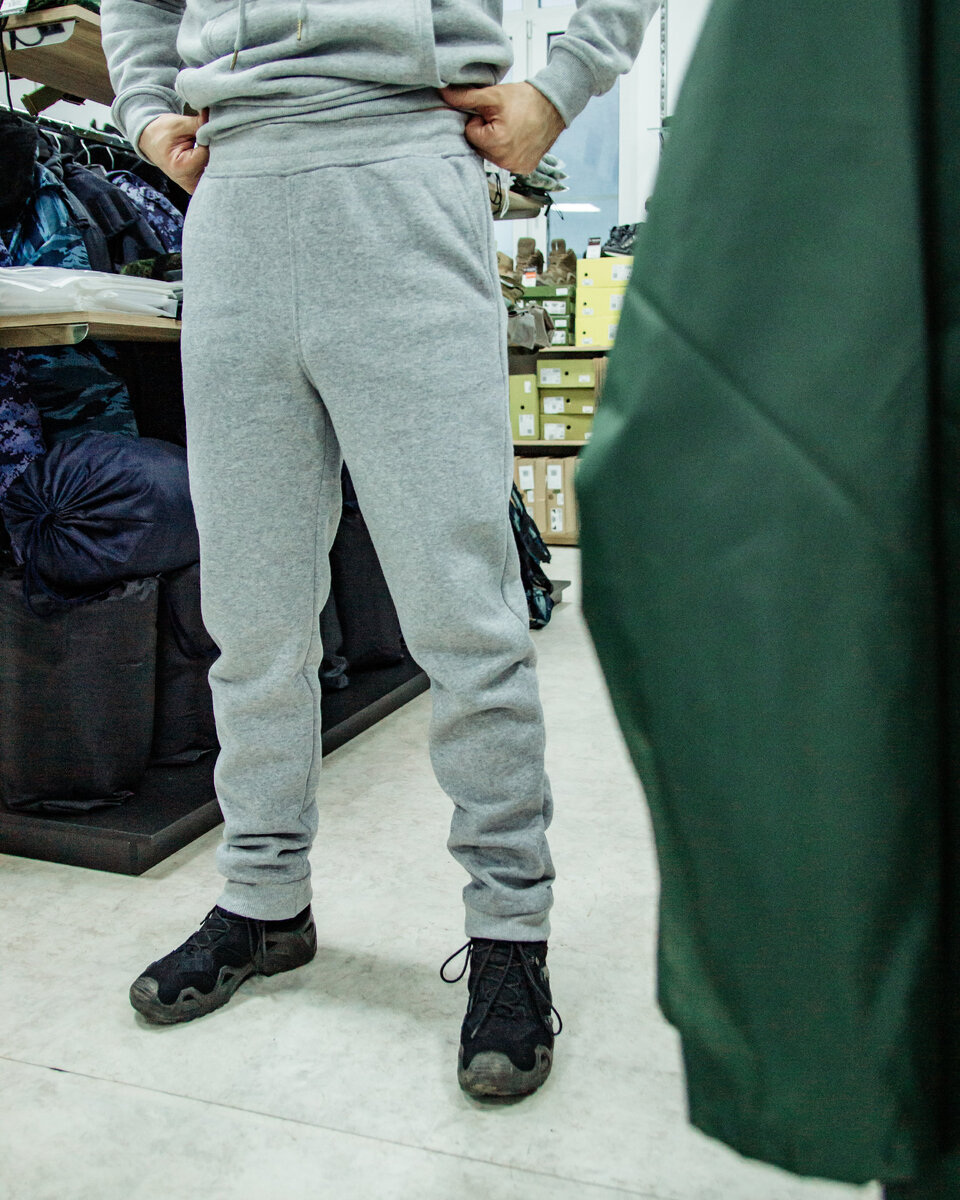 Штаны  хлопок меланж