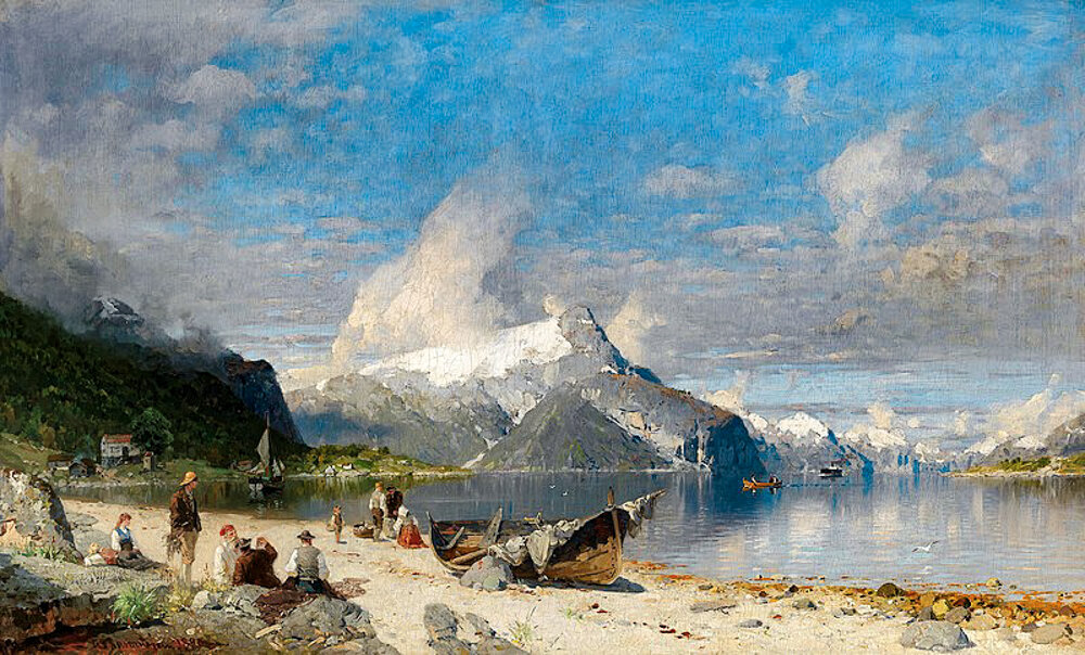 Художник Георг Антон Расмуссен "Летний день у фьорда"