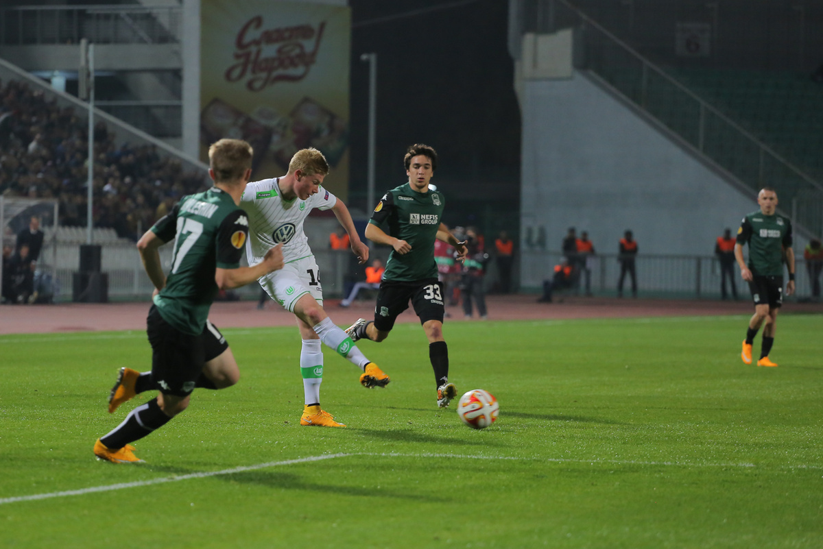 Кевин Де Брюйне на стадионе «Кубань»