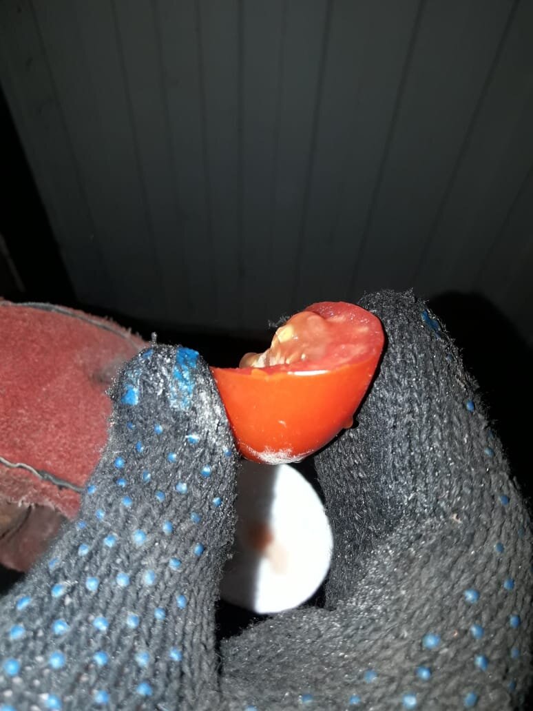 Делаем пятно помидором